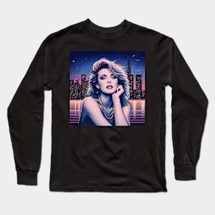 Vaporwave 80s City Pop Woman Long Sleeve T-Shirt